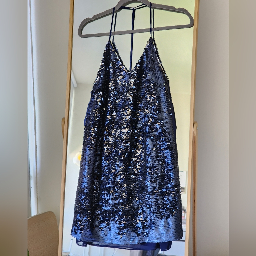 Royal Blue Sequin Mini Dress